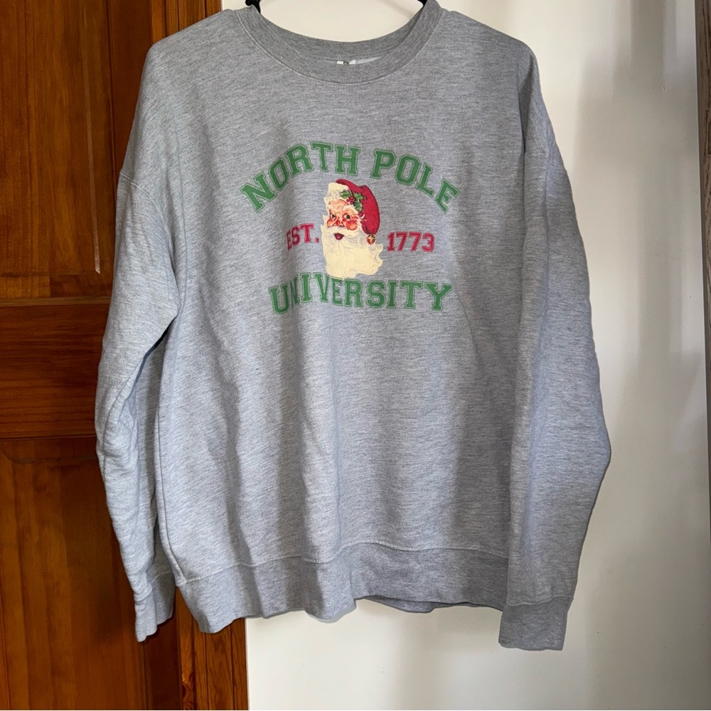 North Pole University crew neck sweatshirt